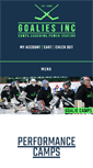 Mobile Screenshot of goaliesinc.com