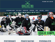 Tablet Screenshot of goaliesinc.com